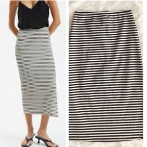 Reformation Striped Midi Skirt
